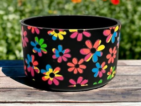 Neon Daisies Silicone Tumbler Boot For Sale