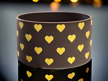 Golden Chocolate Hearts Silicone Tumbler Boot Online now