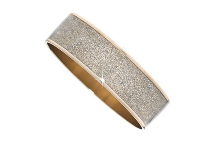 Goldtone Stardust Thick Bangle Online Hot Sale