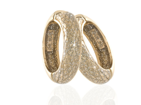 Medium Stardust Goldtone Hoop-Eze Earrings Discount