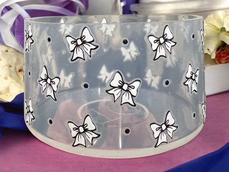 White Bows CLEAR Silicone Tumbler Boot Fashion