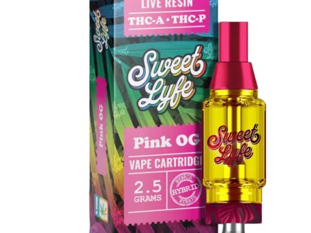 Sweet Lyfe Live Resin Pink OG THC-A + THC-P Cartridge - 2500mg Supply