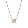 14k Yellow Gold CZ Bezel Snake Chain Necklace Fashion