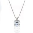 4 CT Sterling Silver & Cubic Zirconia Asscher Cut Necklace Online