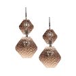 22k Rose Gold Plated Sterling Silver Double Drop Earrings Online