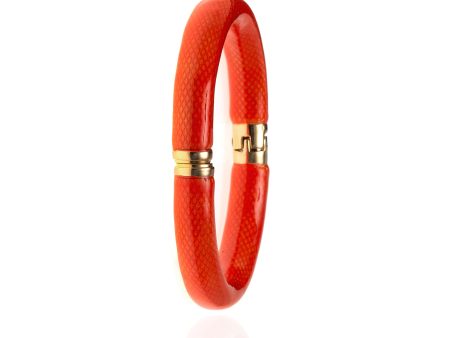 NEW Snakeskin Tangerine Bangle Bracelet Online now