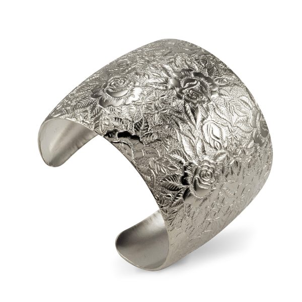 Silvertone Meadow Memory Cuff Bracelet Online