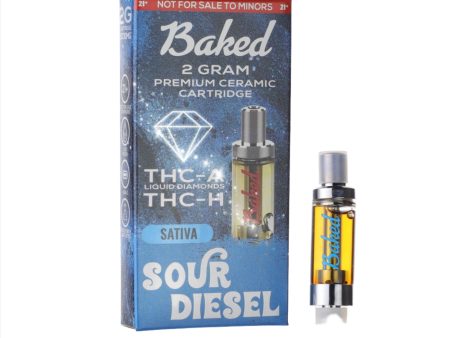 Baked THC-A Liquid Diamonds Sour Diesel Cartridge - 2000mg Fashion