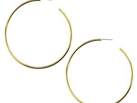 XX Large Gold Plated hoop Hot on Sale