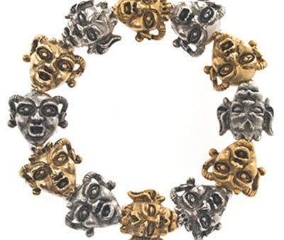 Gargoyles Gold and Silver Tone Stretch Bracelet Discount