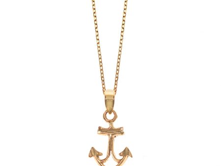 14K Anchor Pendant on 16  14k  Chain Cheap