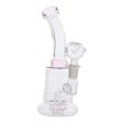 Pink Tilted Disc Perc Bong - 7in Cheap