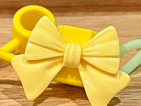 Yellow Bow Silicone Straw Topper 10mm Online Sale