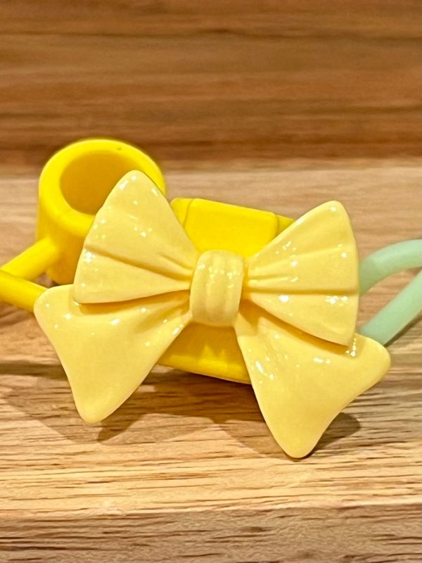 Yellow Bow Silicone Straw Topper 10mm Online Sale