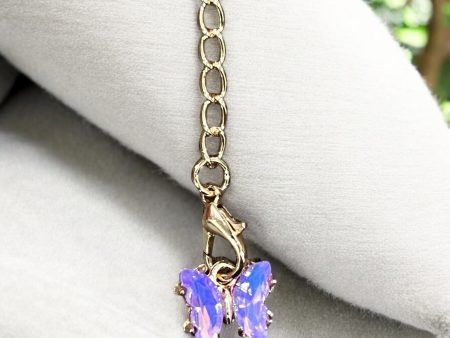 Violet Butterfly Handle Charm Discount