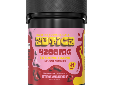 Zotica Extreme Blend Strawberry Gummies - 4200mg Online now