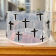 Black Crosses CLEAR Silicone Tumbler Boot Supply