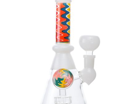 Wavy Train Beaker Bong - 8in Discount