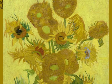 Van Gogh Sunflowers Silk Pocket Square 14  x 14  Hot on Sale