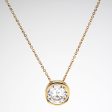 14k Yellow Gold CZ Bezel Chain Necklace Online