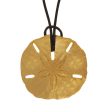 Sand Dollar Extra Large Disc On Leather Necklace Sale