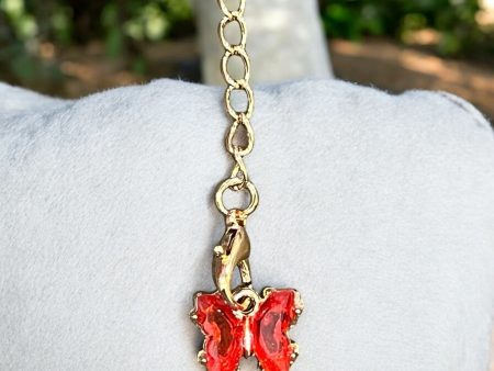 Red Butterfly Handle Charm Hot on Sale