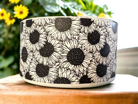 Monochrome Sunflower Silicone Tumbler Boot For Sale