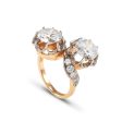 14k Rose Gold Double Round Cut Ring (size 7) Online Hot Sale