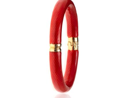 NEW Snakeskin Blood Orange Bangle Bracelet Online now