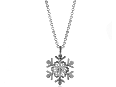 Winter in the Garden Silver Snowflake Necklace 36  Supply