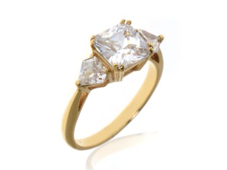 14K Yellow Gold Princess Cut Rings on Sale