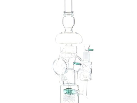 Cylindrical Funnel Perc Bong - 19in on Sale