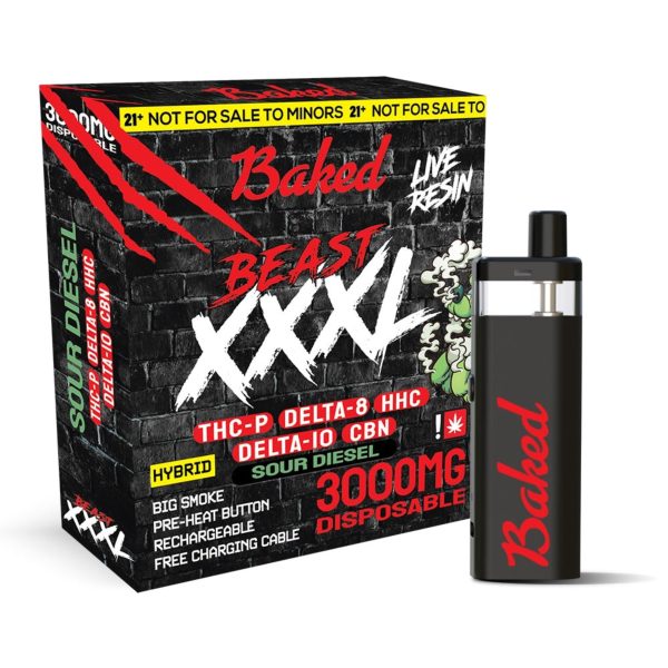 Baked BEAST THC-P Vaporizer - 3000mg For Discount