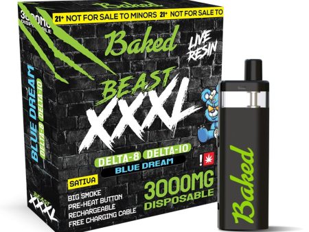 Baked BEAST D8 D10 Vaporizer - 3000mg Online