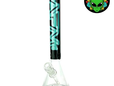 AFM Glass Neon Light Beaker Bong - 16in Online now