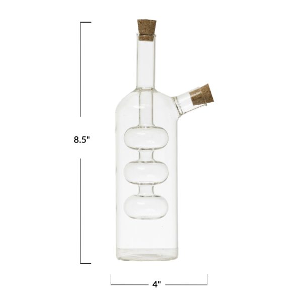 Gobi Glass Oil and Vinegar Cruet with Cork Stoppers Fashion