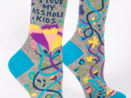 Love My Asshole Kids Women s Crew Socks Online