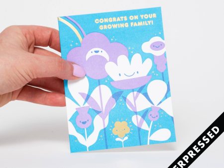 Flower Baby Letterpress Card For Cheap