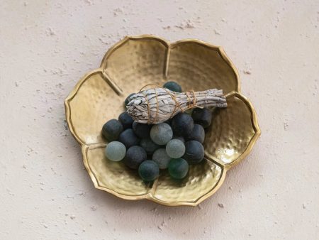 Chara Decorative Hammered Metal Flower Shaped Bowl Online