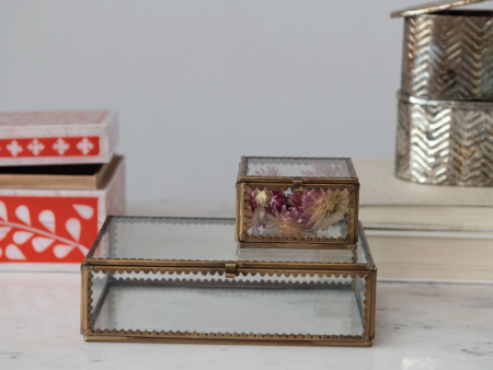 Brass Scalloped Edges Display Boxes on Sale