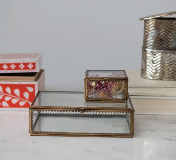 Brass Scalloped Edges Display Boxes on Sale