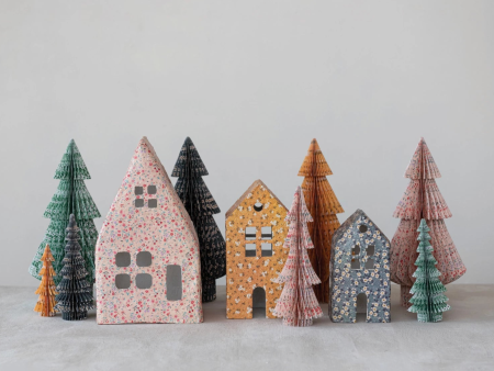 Floral Paper Mache Houses For Sale