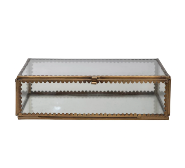 Brass Scalloped Edges Display Boxes on Sale