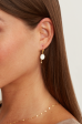 Stone and Pearl Drop Earrings For Discount