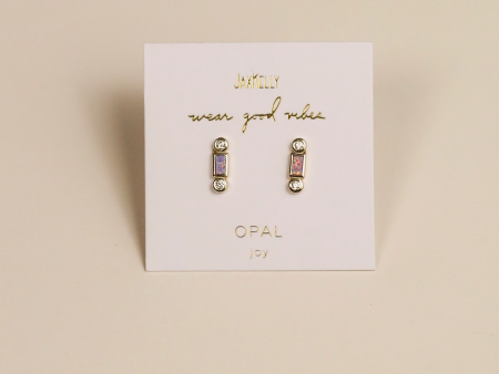 Bar Opal Stud Earrings For Discount